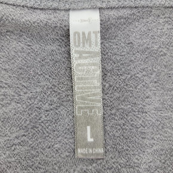 Gray OMT Active V-Neck T-Shirt Heather Gray Women's Large - Picture 6 of 10